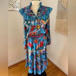 Floral Blue Diane Freis Dress